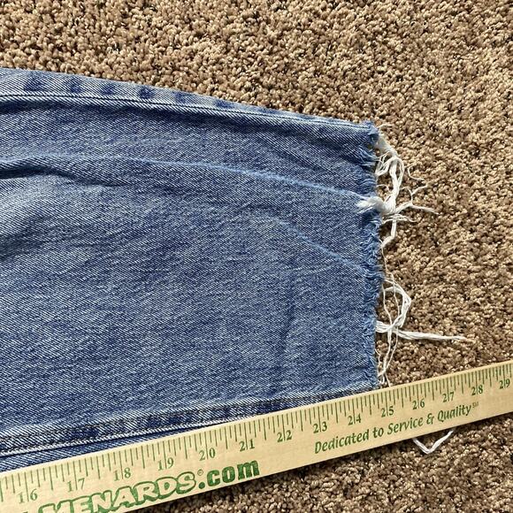 Goldie Jeans Womens 18 Short Blue Legacy Straight Distressed High Rise Denim - Picture 8 of 9